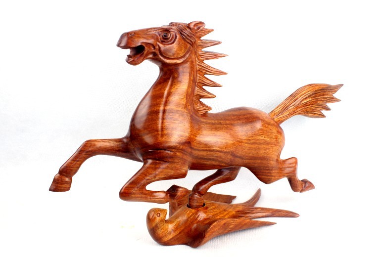【特價促銷 木雕馬 十二生肖馬 風水擺件 木質工藝品 木雕馬踏飛燕W】價格,廠家,圖片,木質、竹質工藝品,如皋市下原鎮振新紅木工藝品廠-